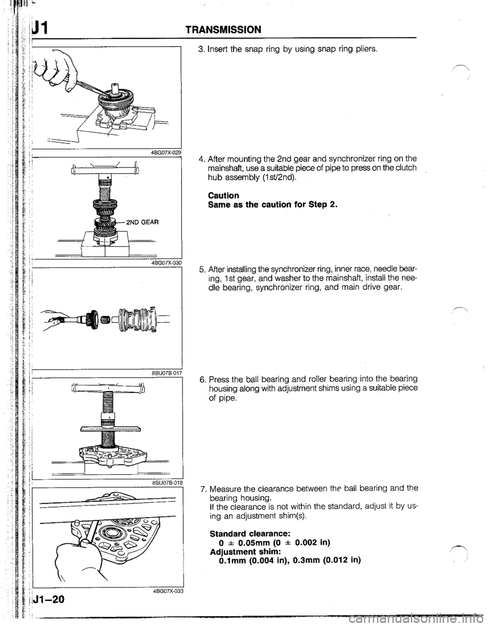 MAZDA B2200 1992  Workshop Manual 