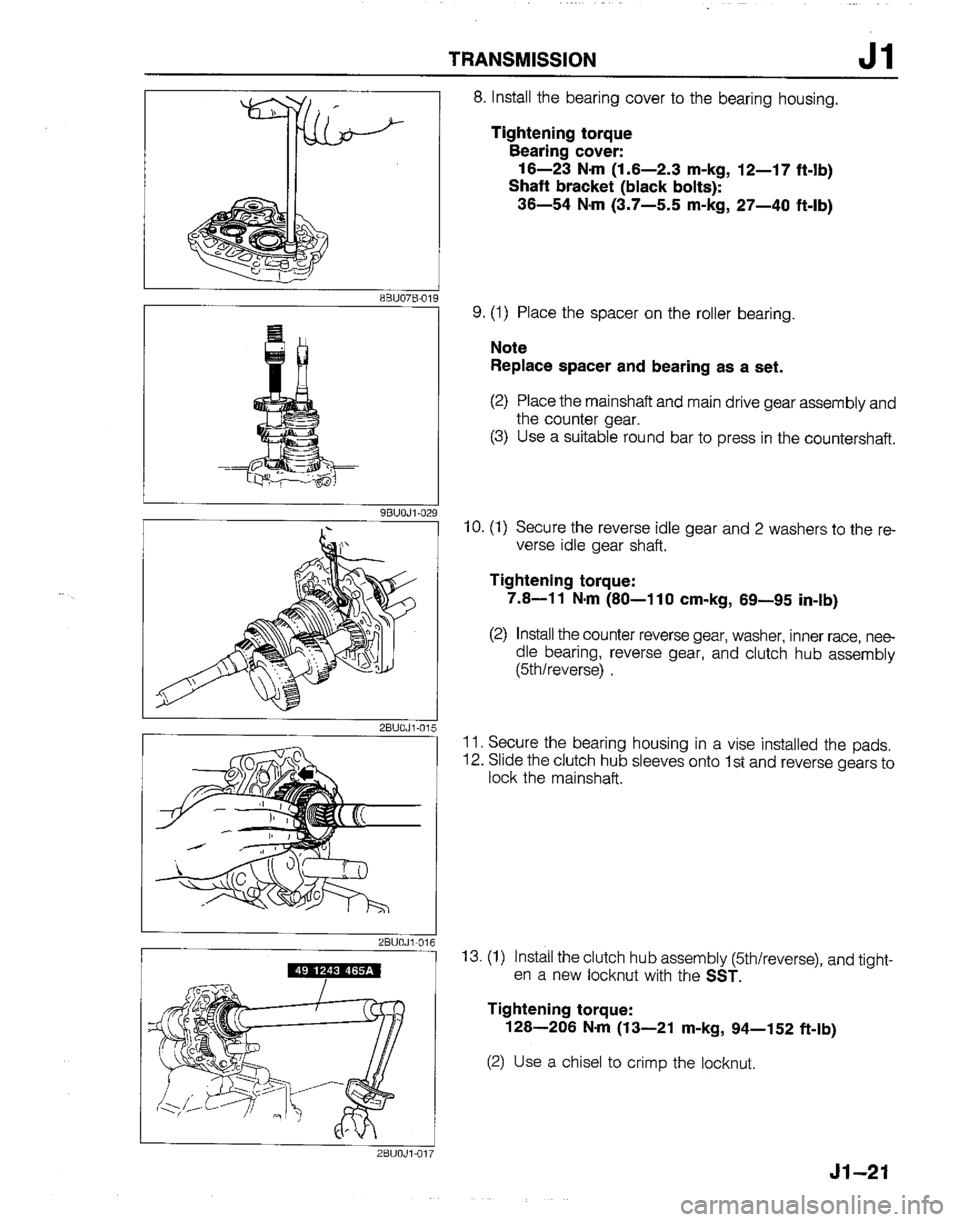 MAZDA B2200 1992  Workshop Manual 