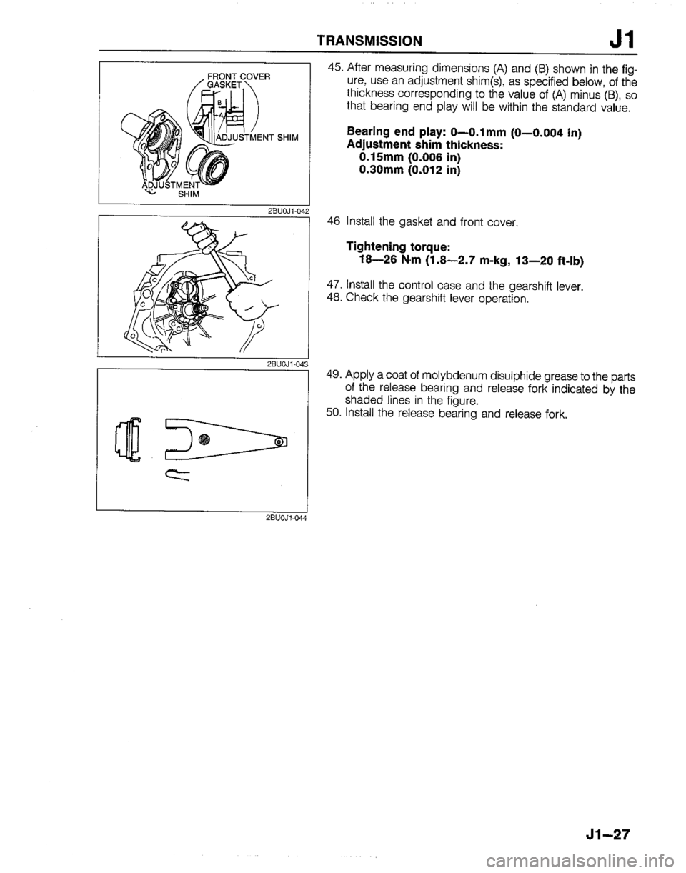 MAZDA B2200 1992  Workshop Manual 