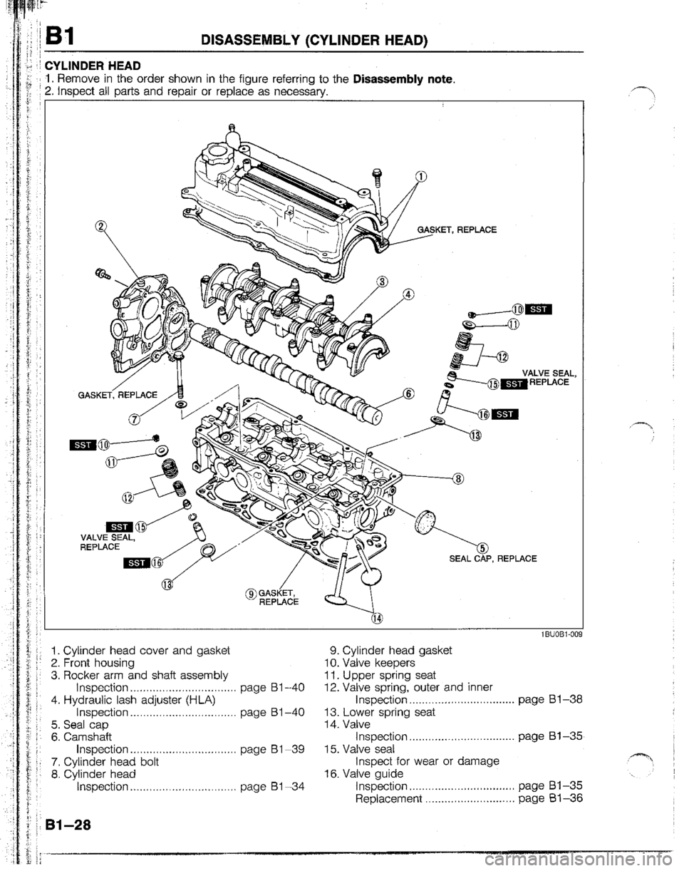 MAZDA B2200 1992  Workshop Manual 