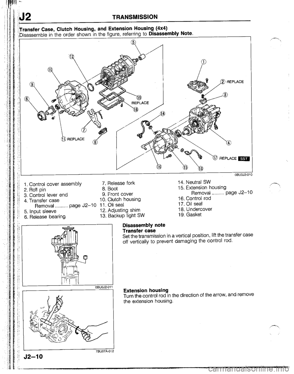 MAZDA B2200 1992  Workshop Manual 