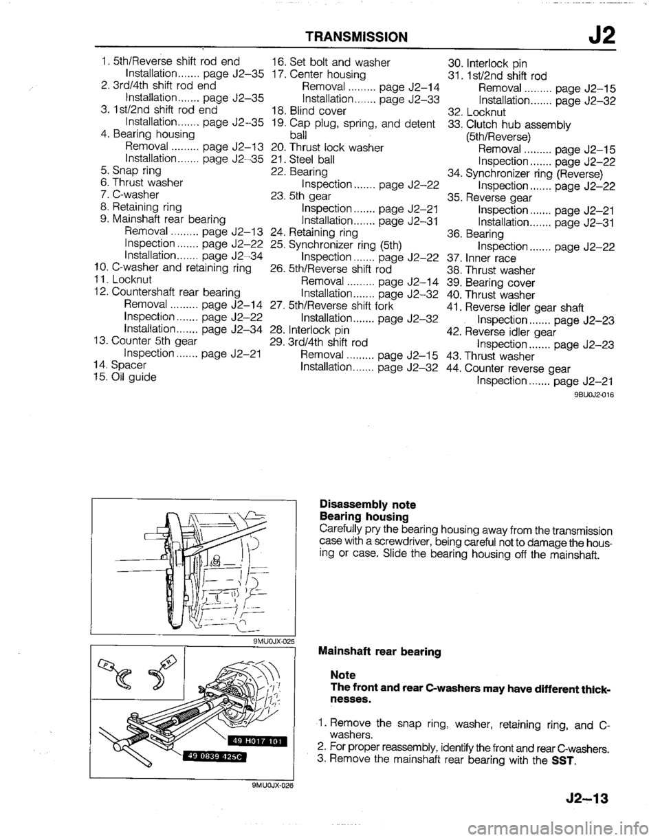 MAZDA B2200 1992  Workshop Manual 