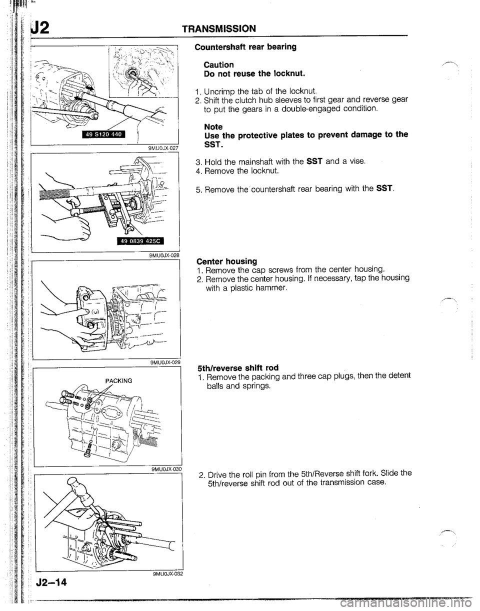 MAZDA B2200 1992  Workshop Manual 