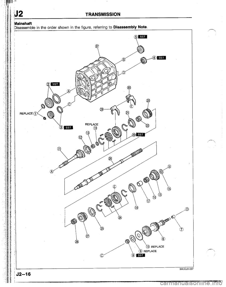 MAZDA B2200 1992  Workshop Manual 