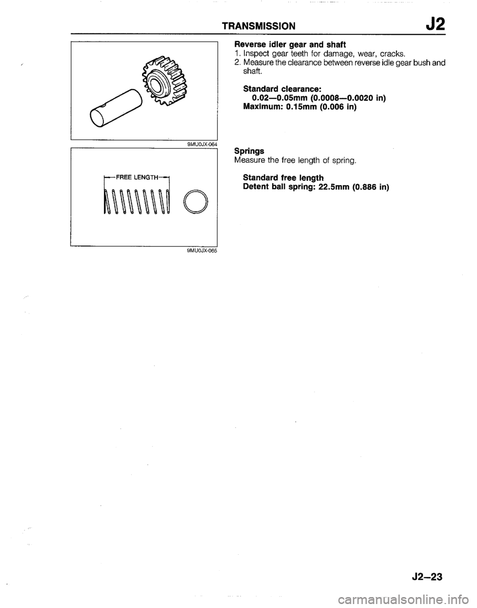MAZDA B2200 1992  Workshop Manual 