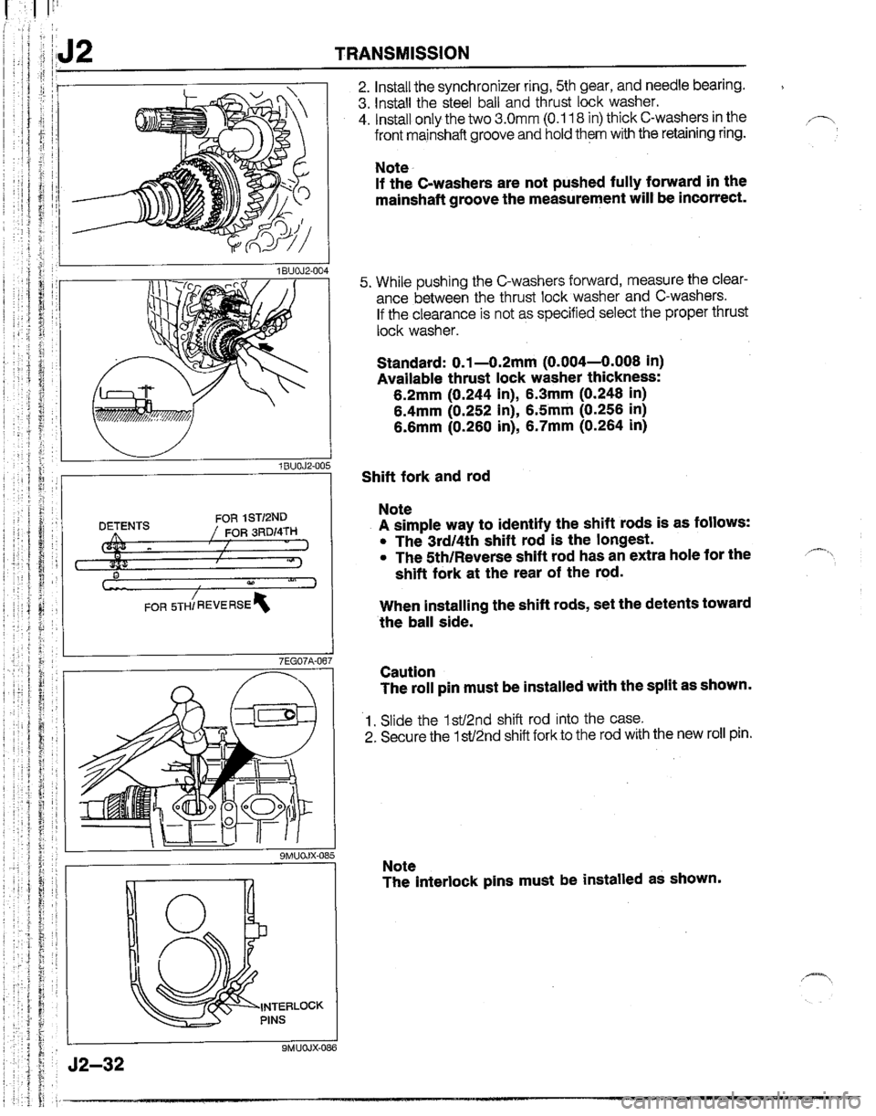 MAZDA B2200 1992  Workshop Manual 