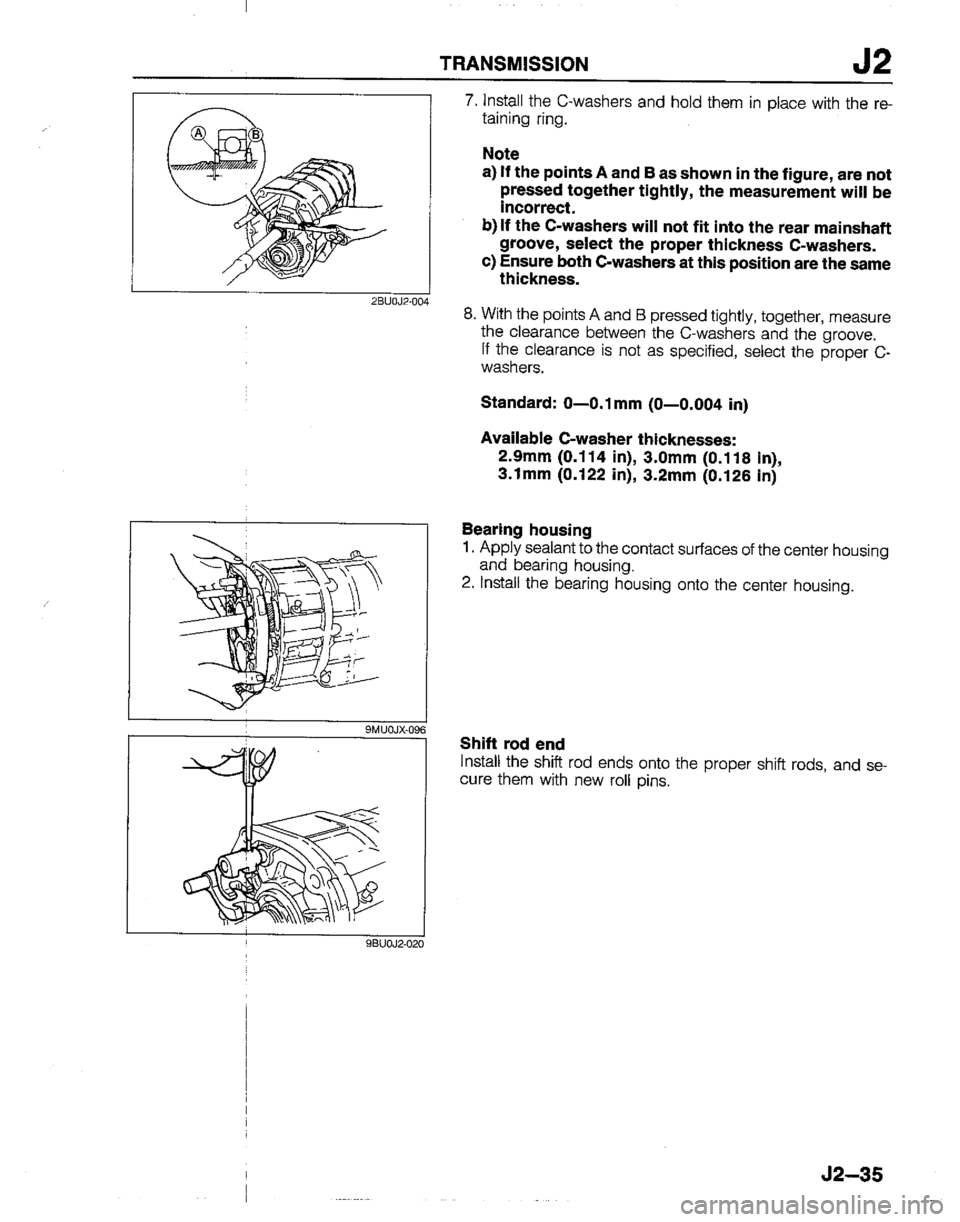MAZDA B2200 1992  Workshop Manual 
