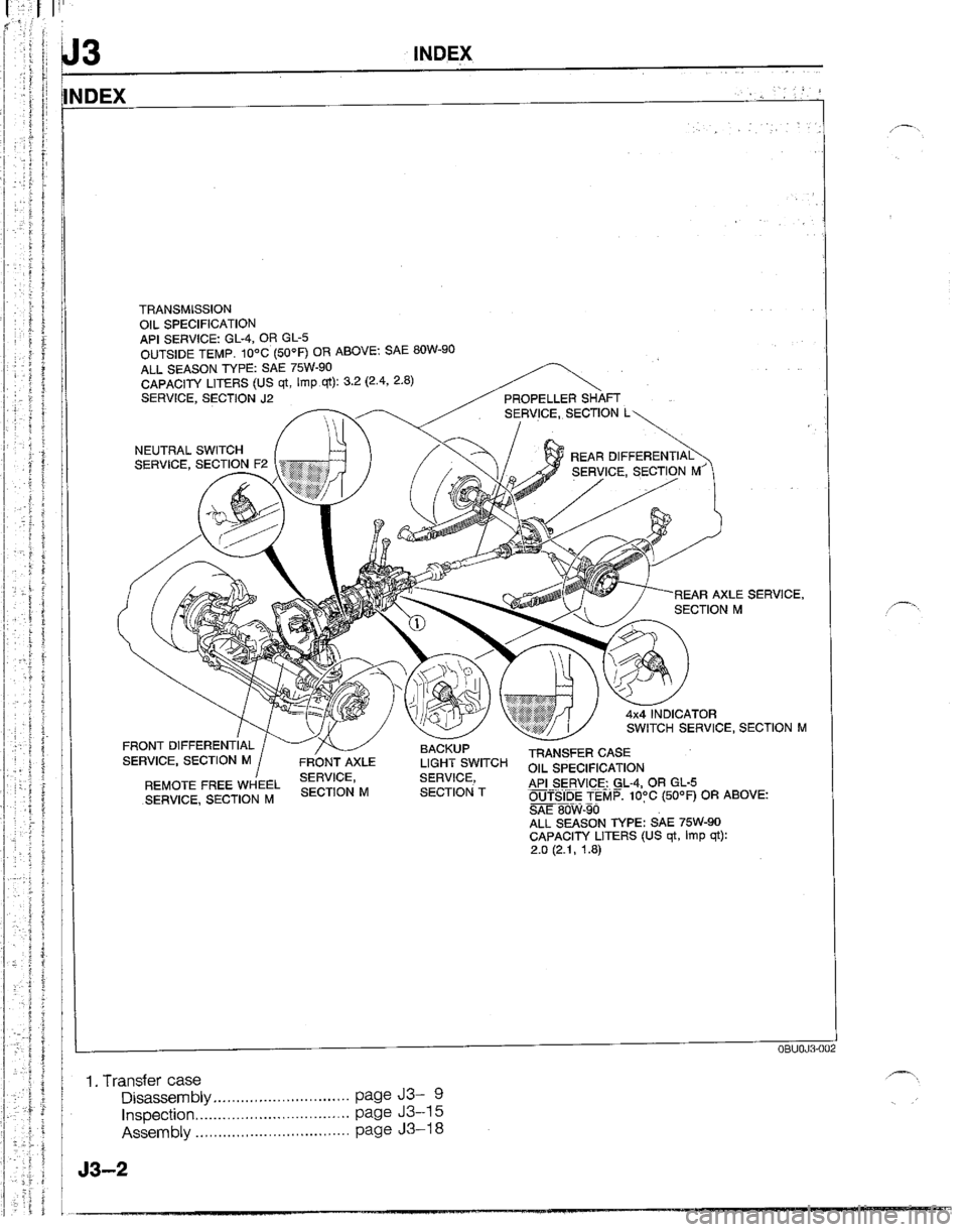 MAZDA B2200 1992  Workshop Manual 