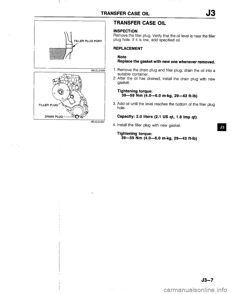 MAZDA B2200 1992  Workshop Manual 