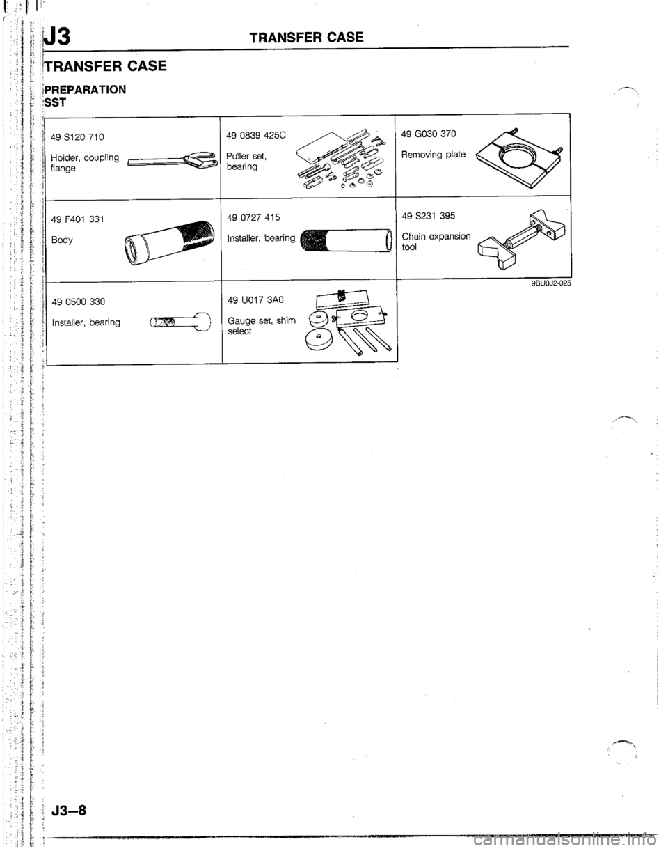 MAZDA B2200 1992  Workshop Manual 