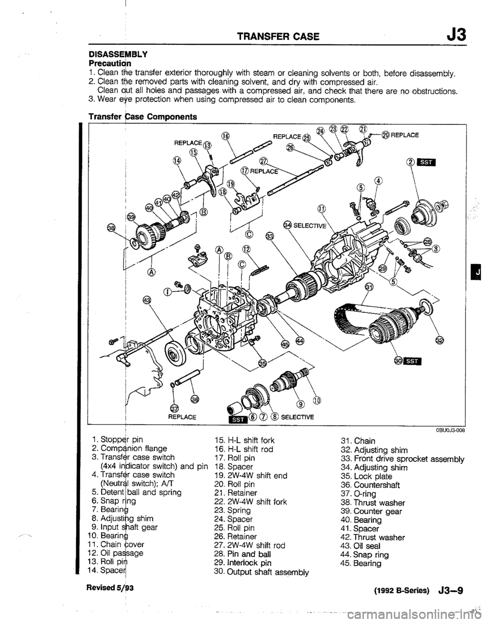 MAZDA B2200 1992  Workshop Manual 