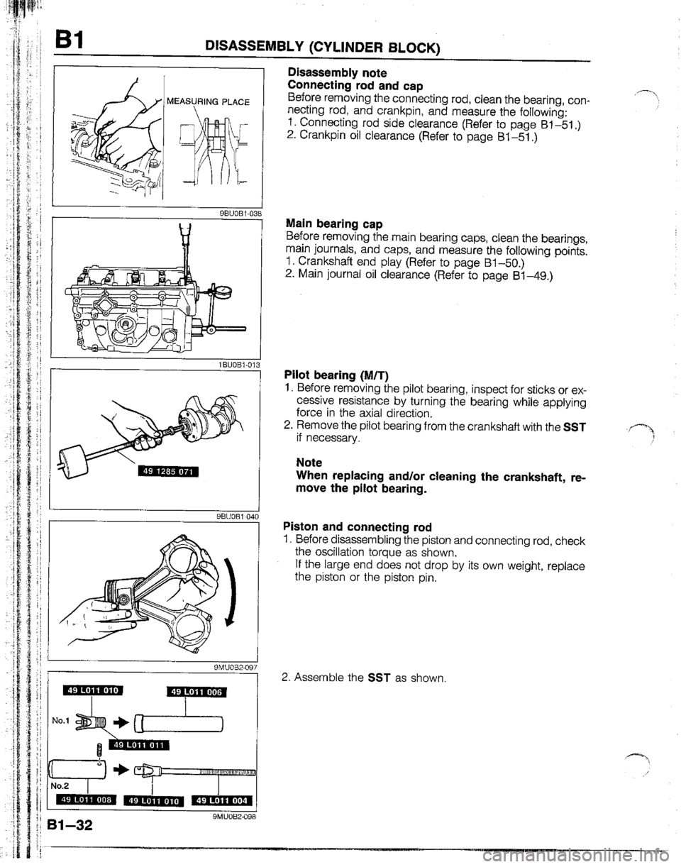 MAZDA B2200 1992  Workshop Manual 
