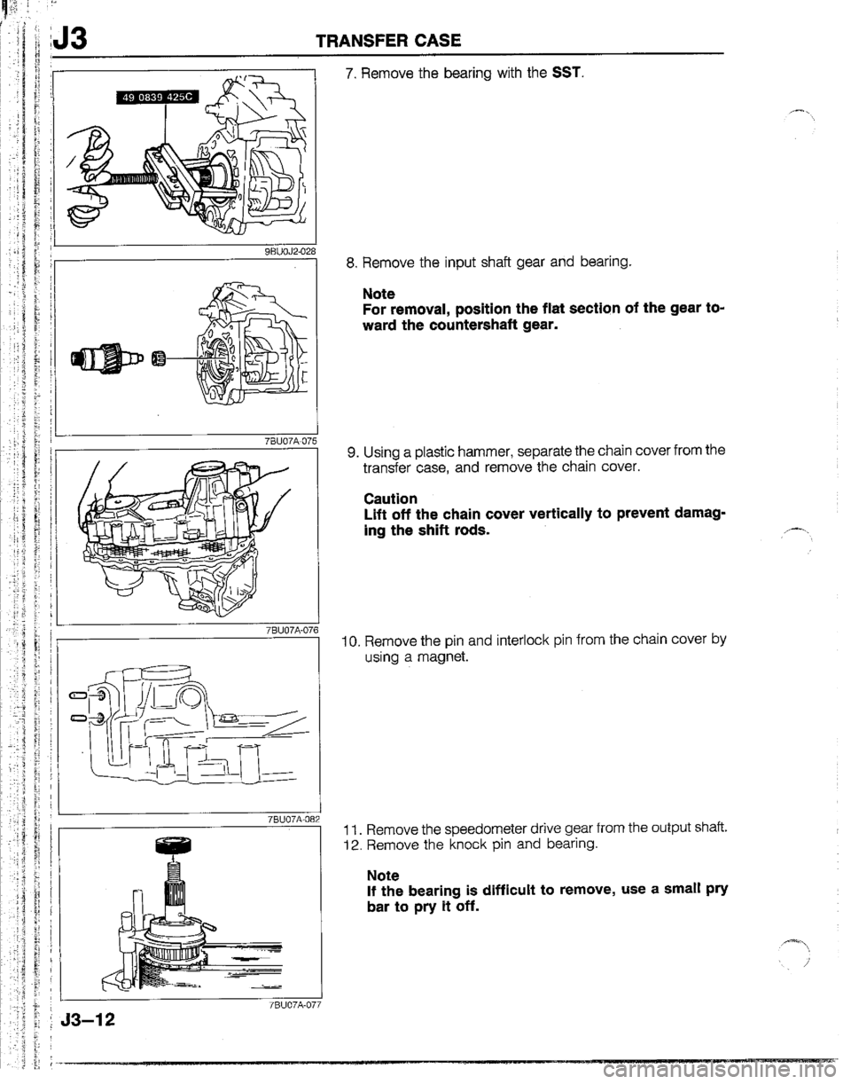 MAZDA B2200 1992  Workshop Manual 
