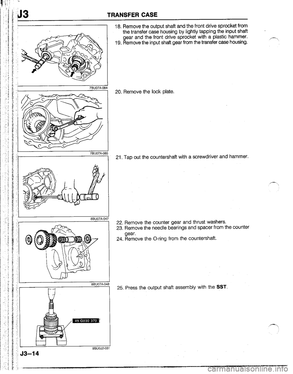 MAZDA B2200 1992  Workshop Manual 