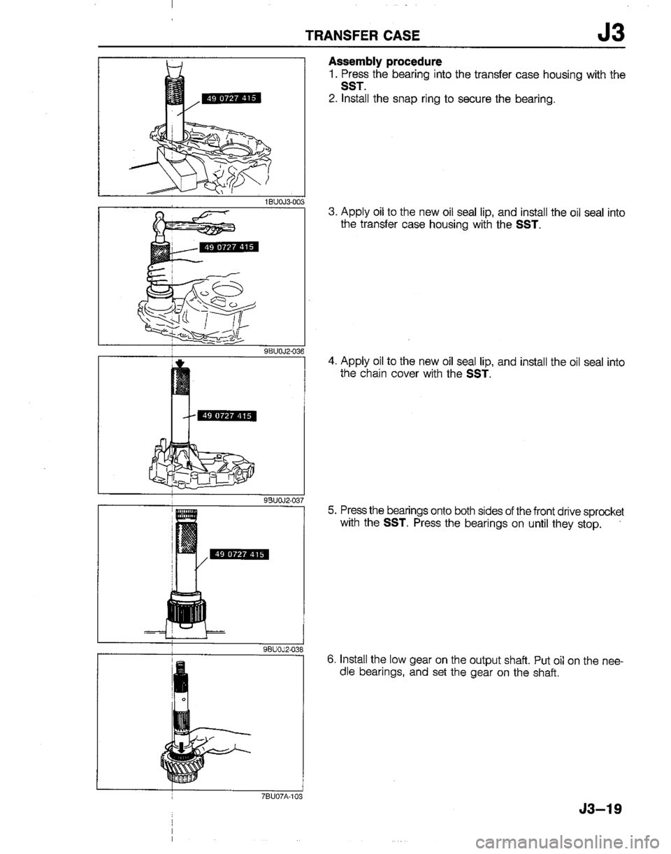 MAZDA B2200 1992  Workshop Manual 