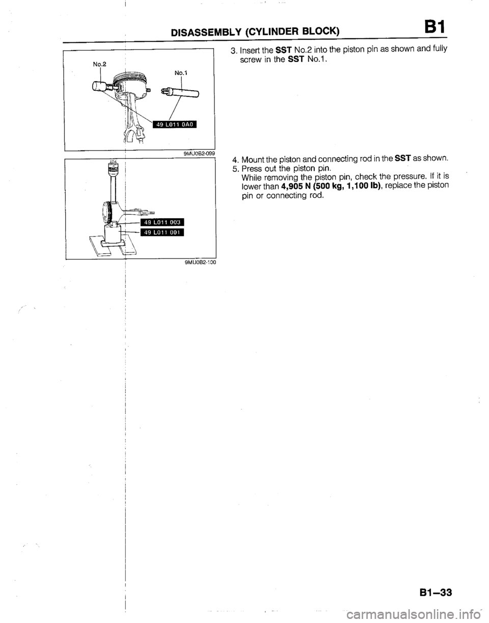 MAZDA B2200 1992  Workshop Manual 