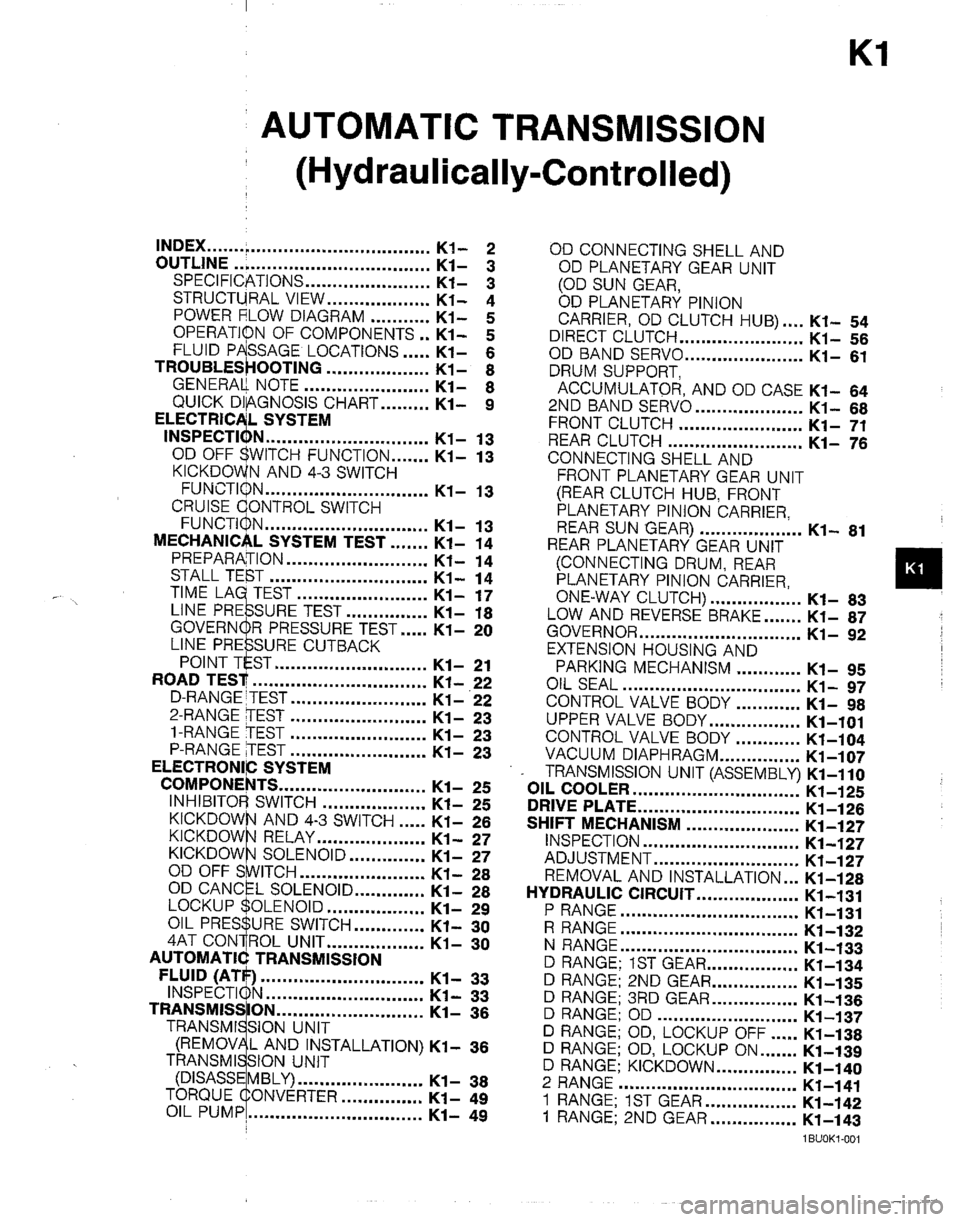 MAZDA B2200 1992  Workshop Manual 