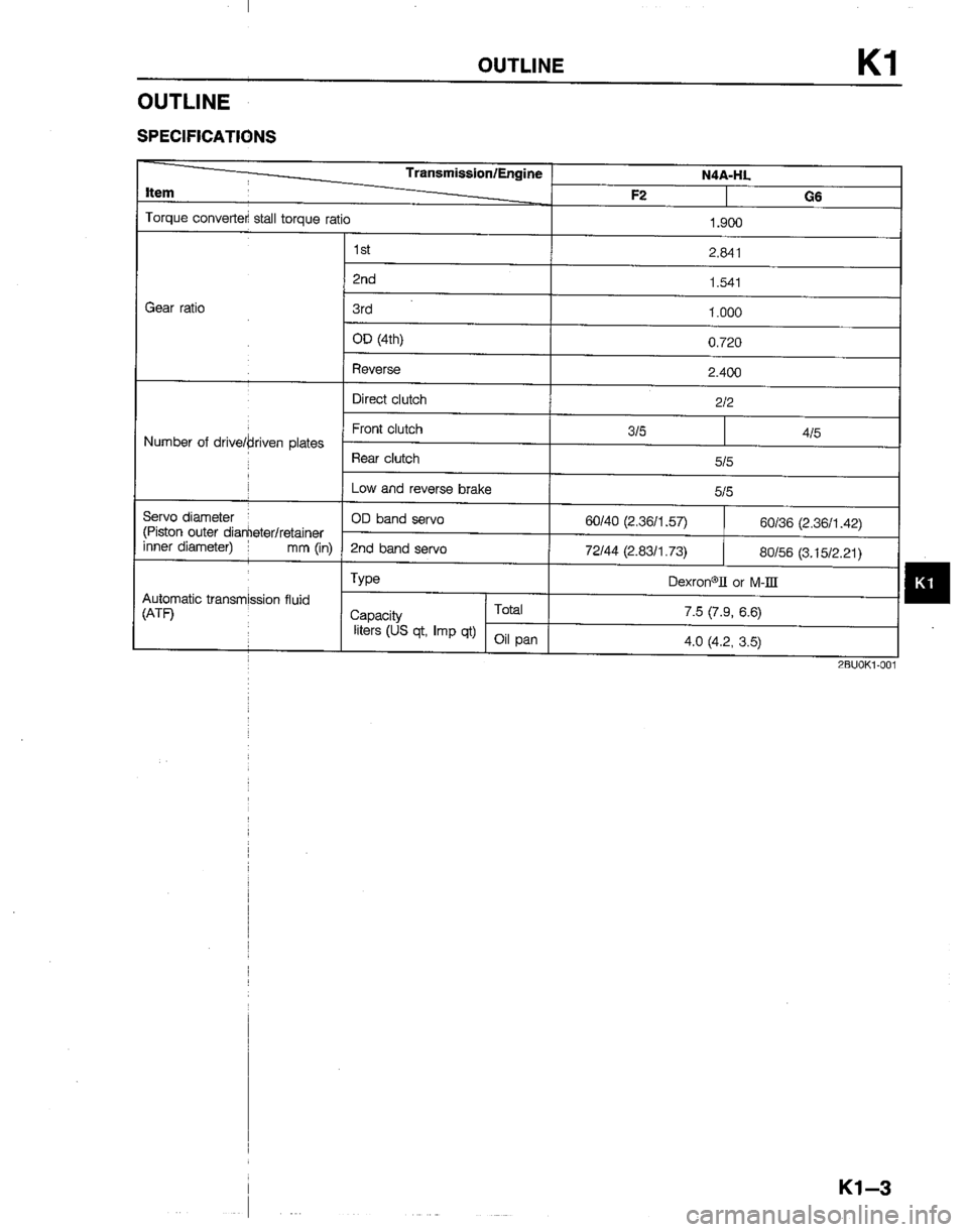 MAZDA B2200 1992  Workshop Manual 