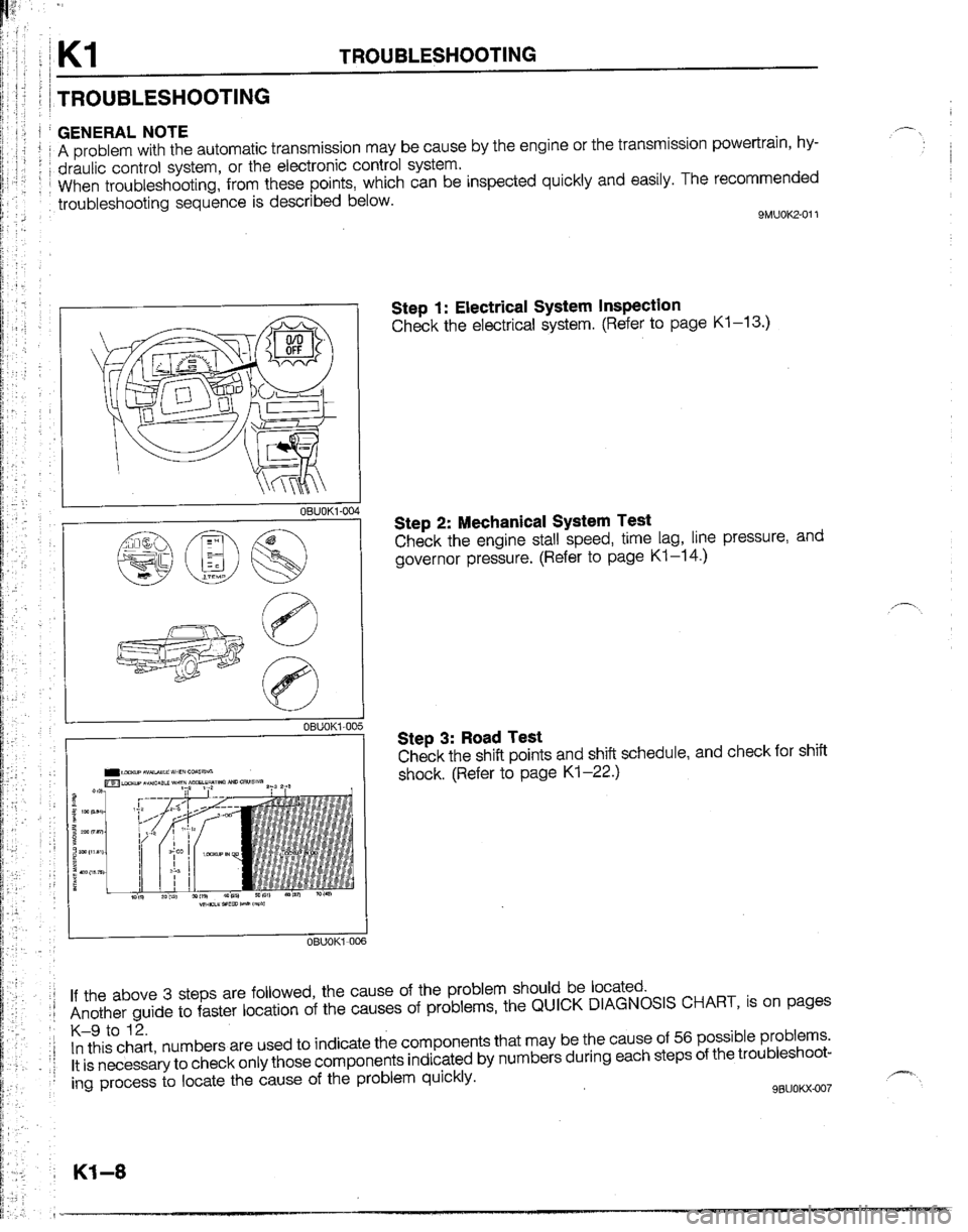 MAZDA B2200 1992  Workshop Manual 