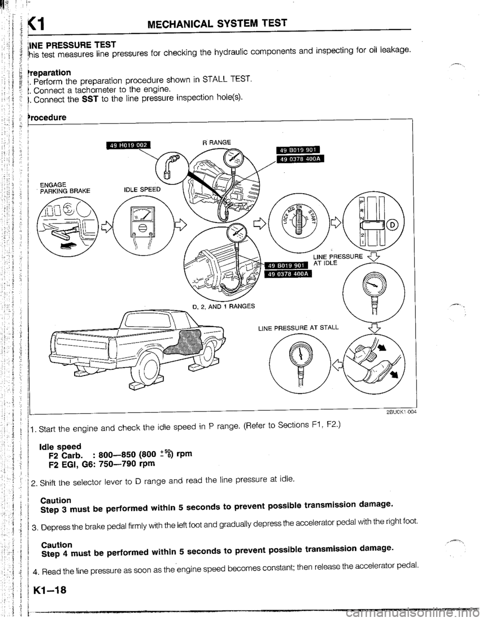 MAZDA B2200 1992  Workshop Manual 