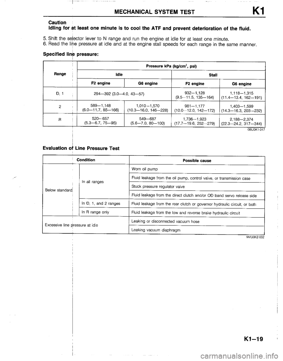 MAZDA B2200 1992  Workshop Manual 