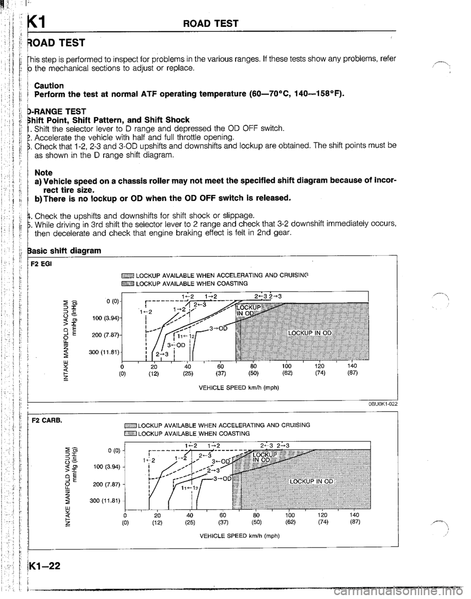 MAZDA B2200 1992  Workshop Manual 