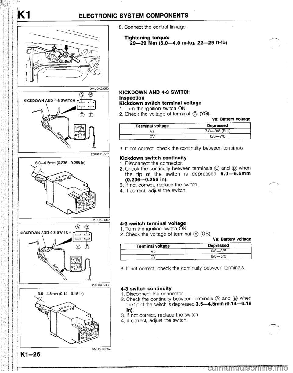 MAZDA B2200 1992  Workshop Manual 