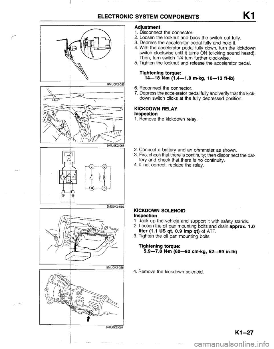 MAZDA B2200 1992  Workshop Manual 