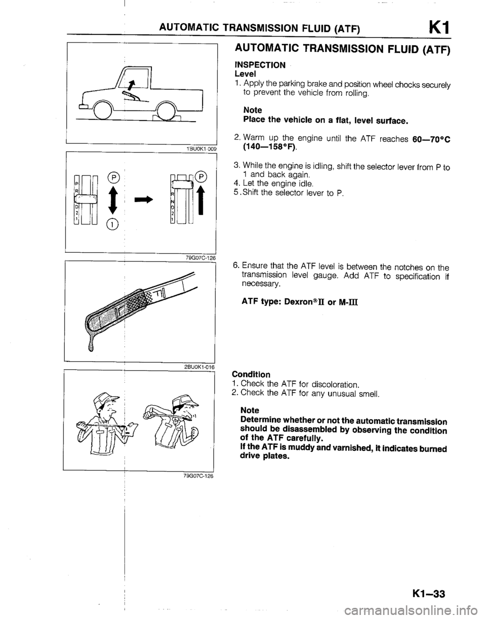 MAZDA B2200 1992  Workshop Manual 
