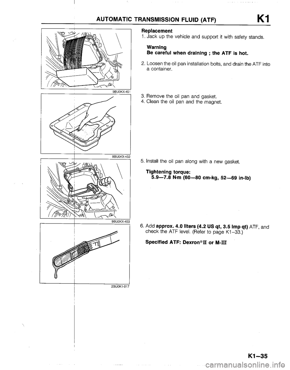 MAZDA B2200 1992  Workshop Manual 