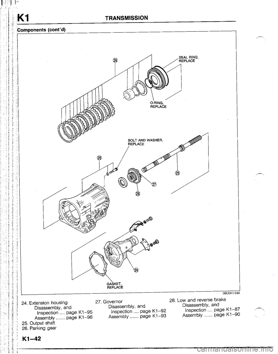 MAZDA B2200 1992  Workshop Manual 