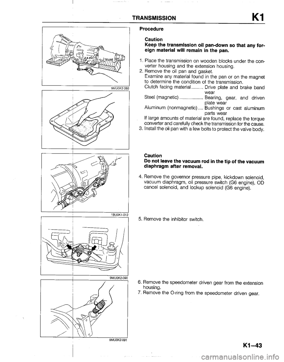 MAZDA B2200 1992  Workshop Manual 