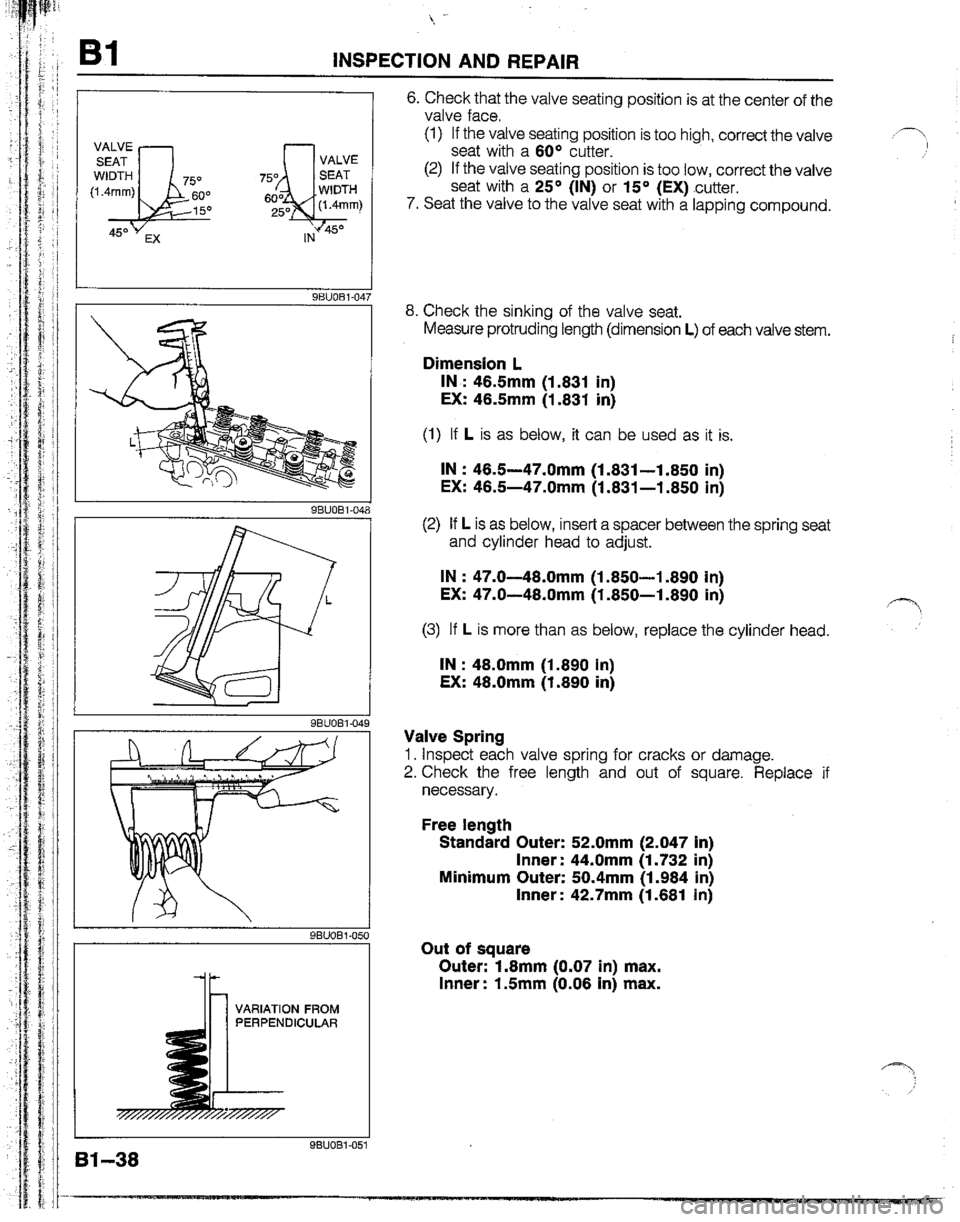 MAZDA B2200 1992  Workshop Manual 