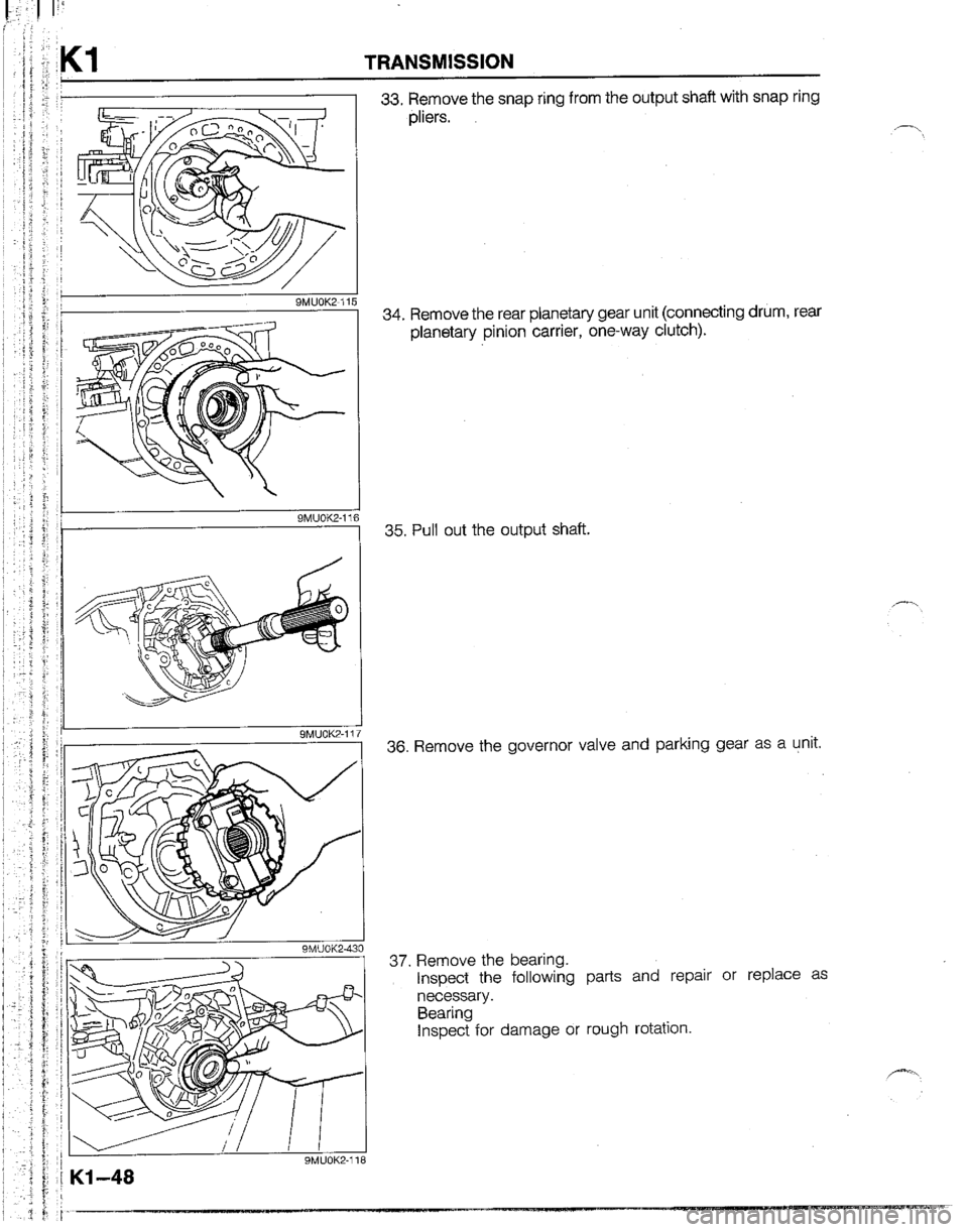 MAZDA B2200 1992  Workshop Manual 