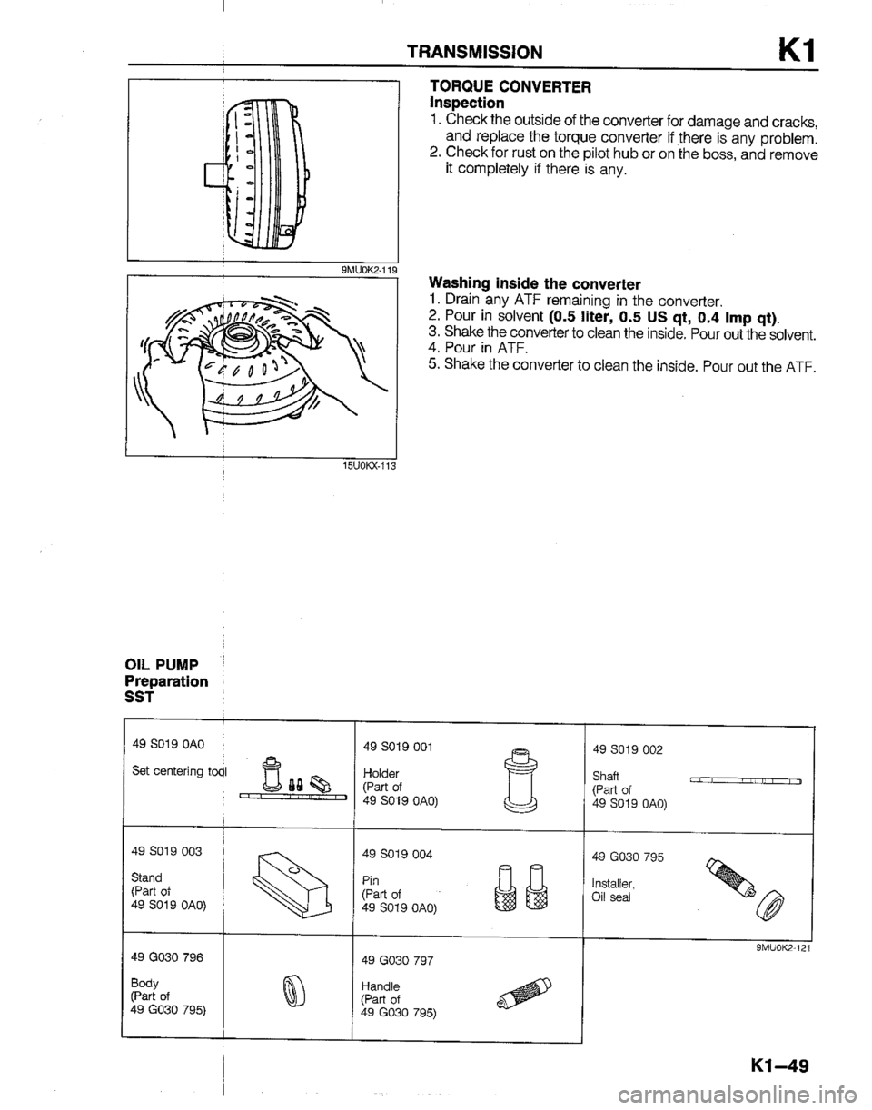 MAZDA B2200 1992  Workshop Manual 