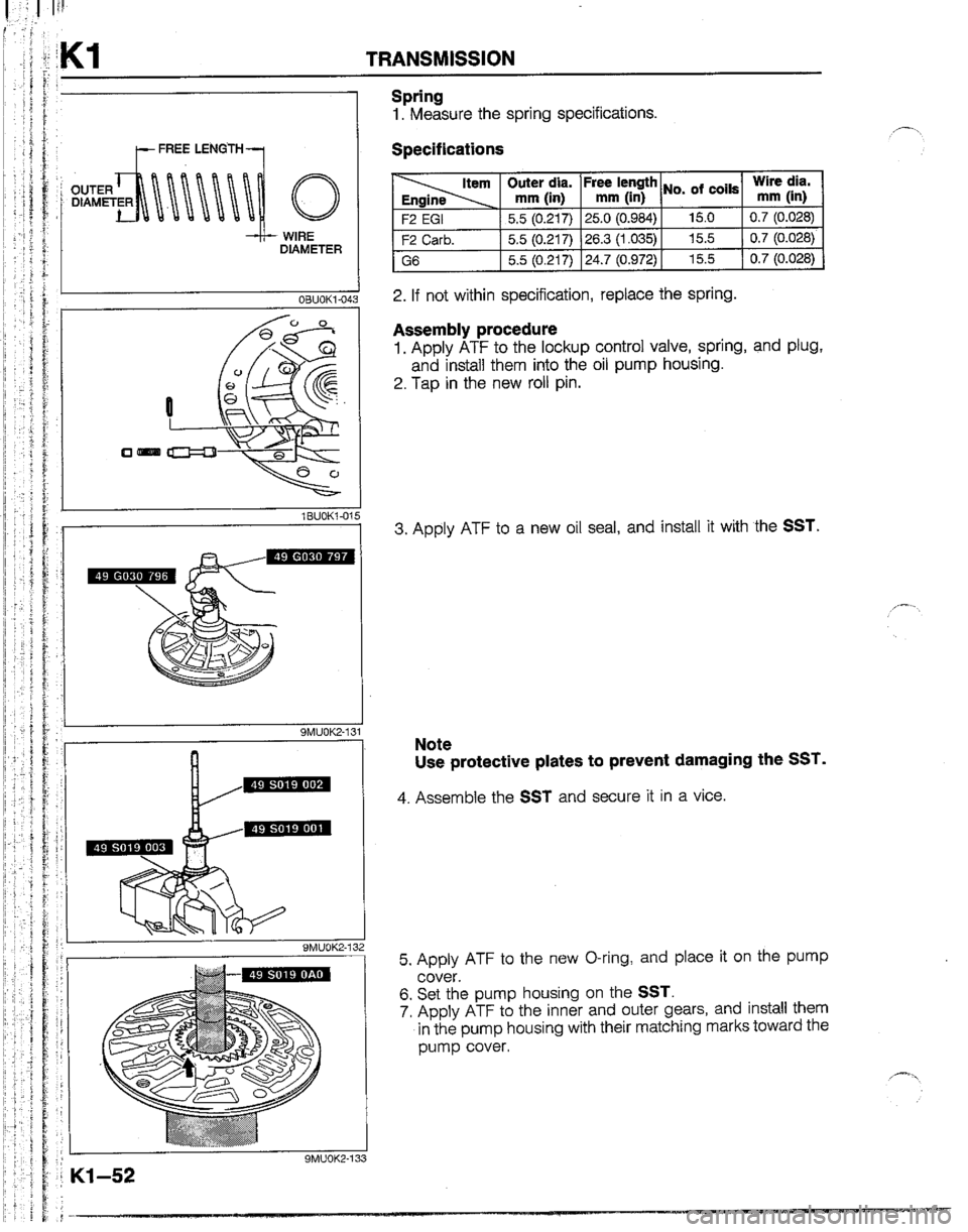 MAZDA B2200 1992  Workshop Manual 