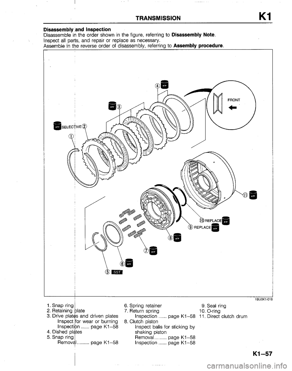 MAZDA B2200 1992  Workshop Manual 
