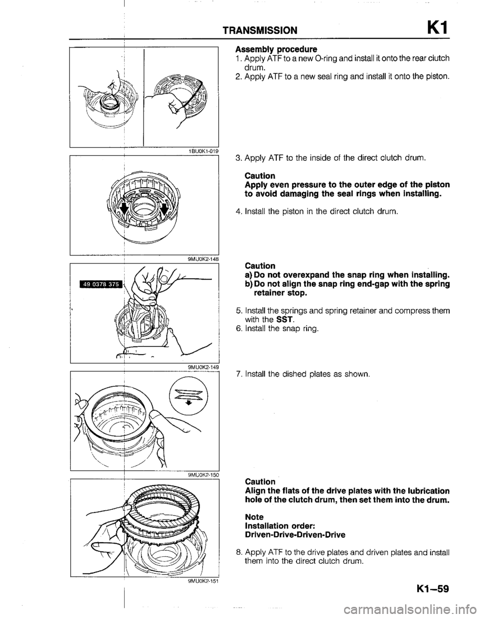 MAZDA B2200 1992  Workshop Manual 