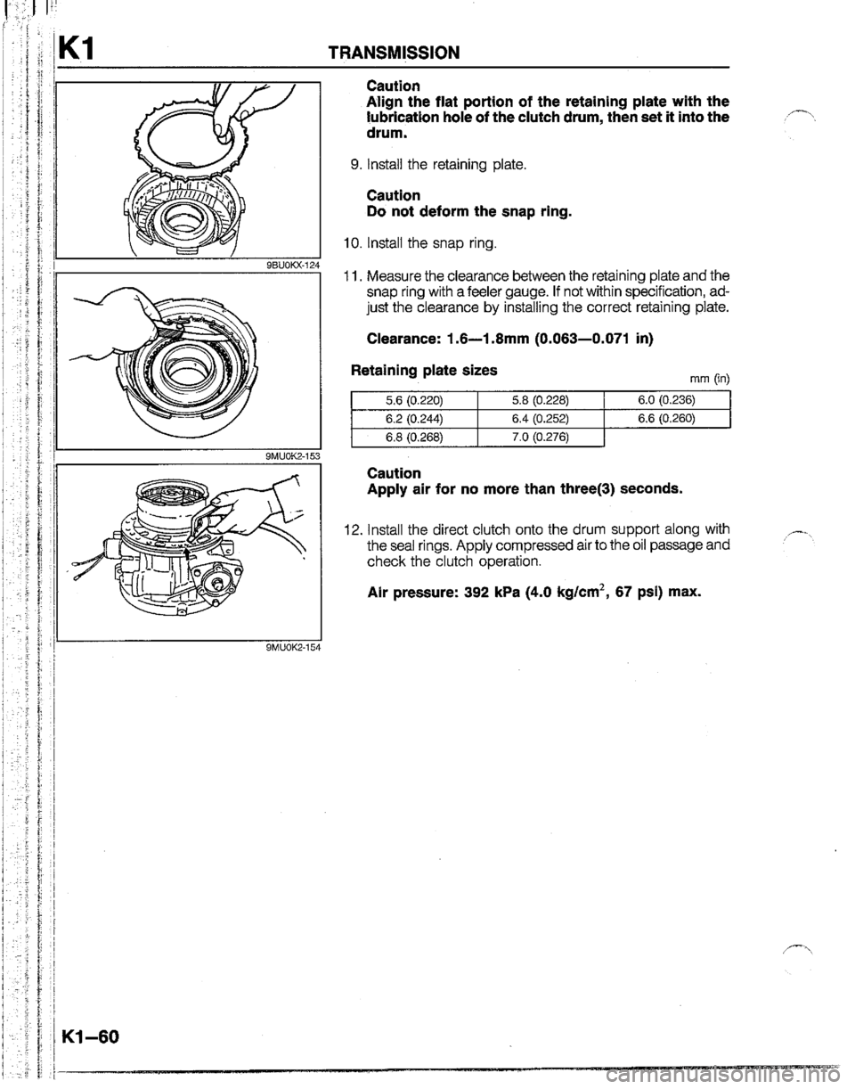 MAZDA B2200 1992  Workshop Manual 