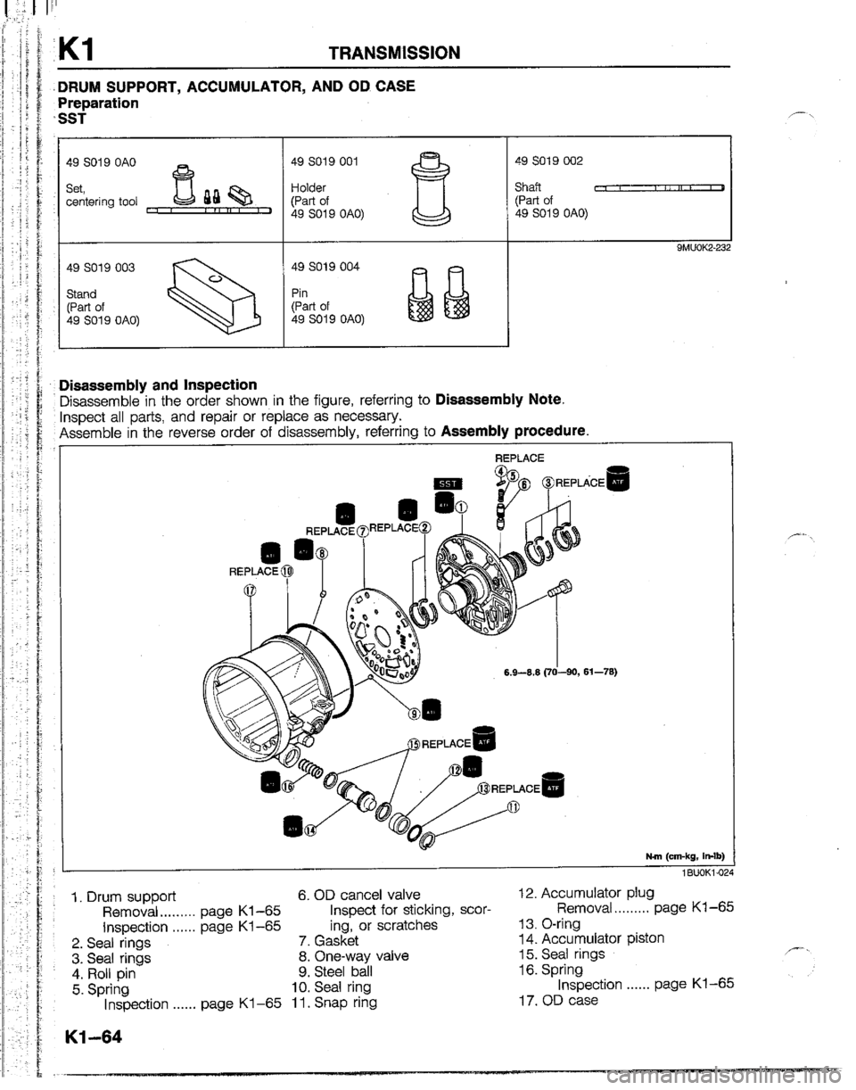 MAZDA B2200 1992  Workshop Manual 