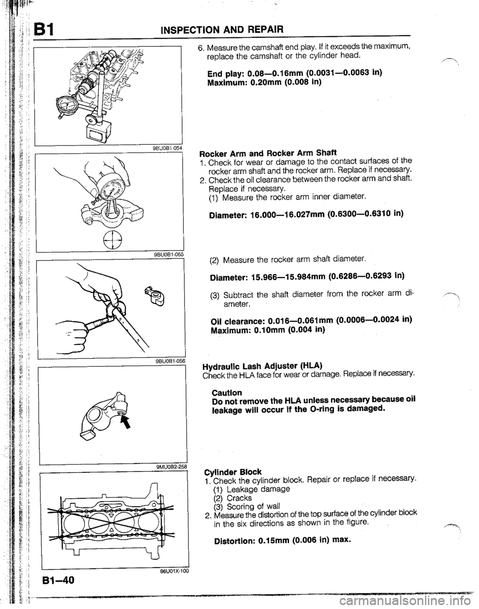 MAZDA B2200 1992  Workshop Manual 