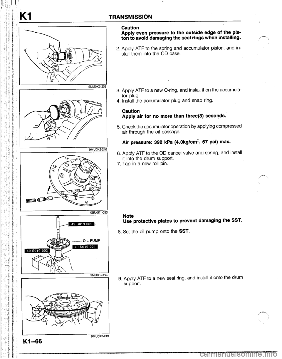 MAZDA B2200 1992  Workshop Manual 