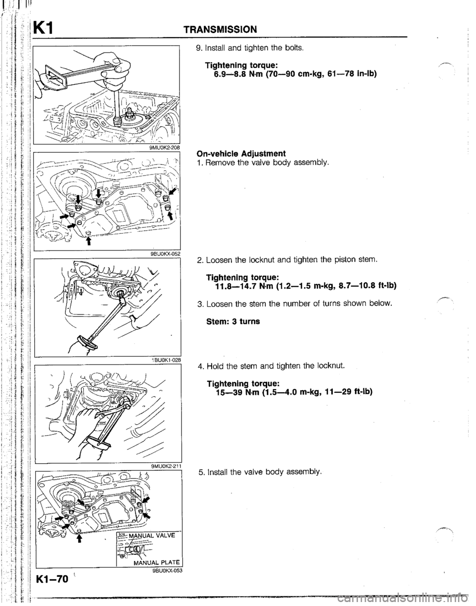 MAZDA B2200 1992  Workshop Manual 