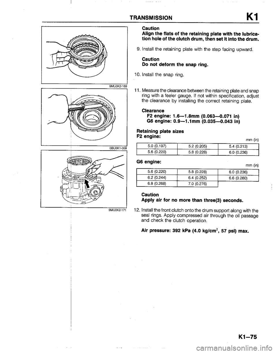 MAZDA B2200 1992  Workshop Manual 
