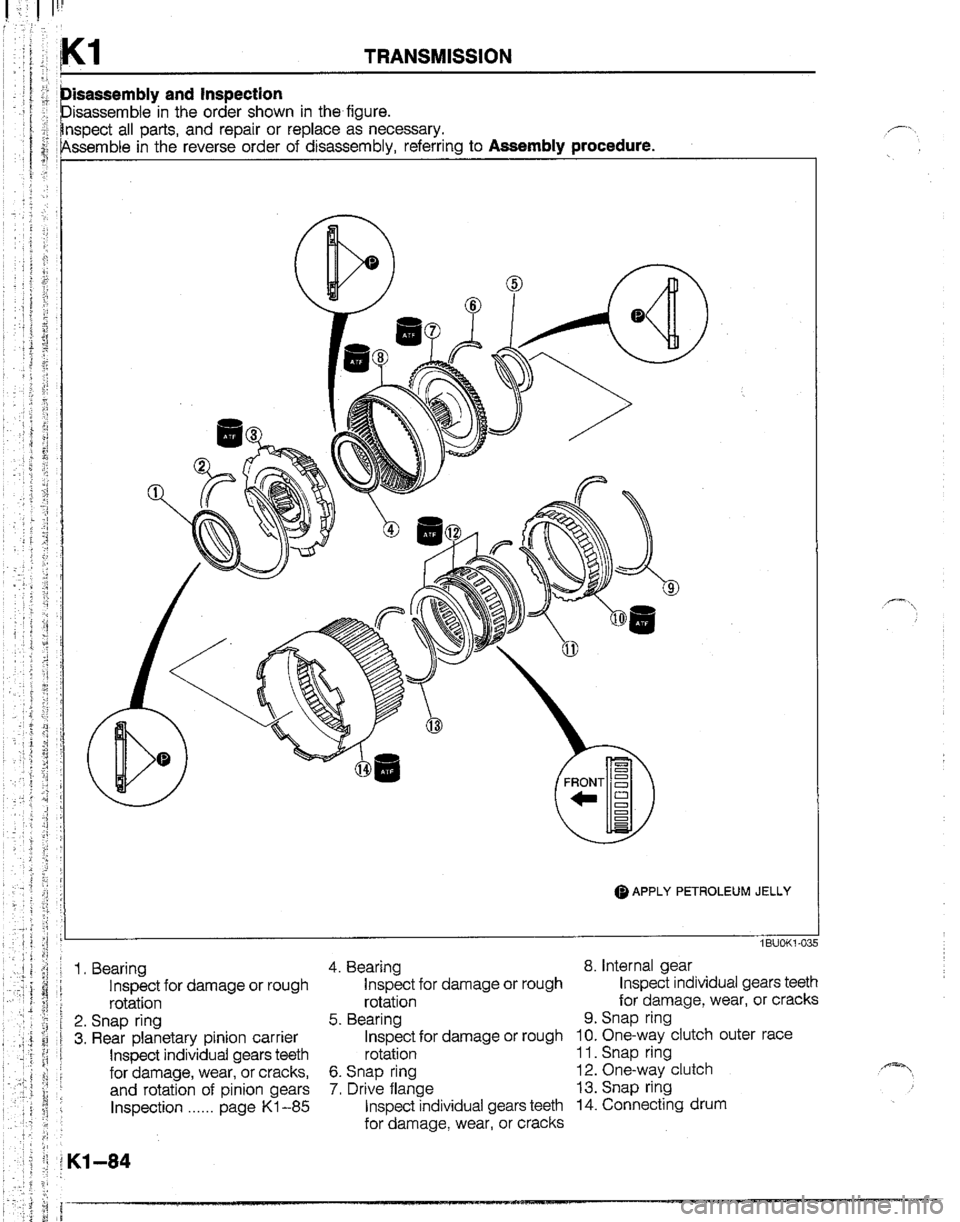 MAZDA B2200 1992  Workshop Manual 
