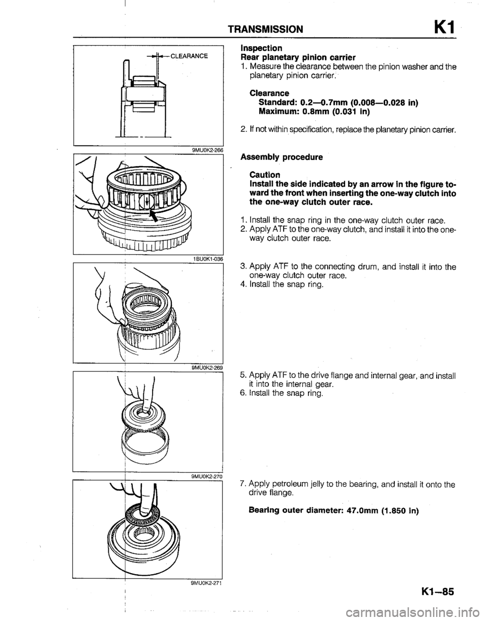 MAZDA B2200 1992  Workshop Manual 