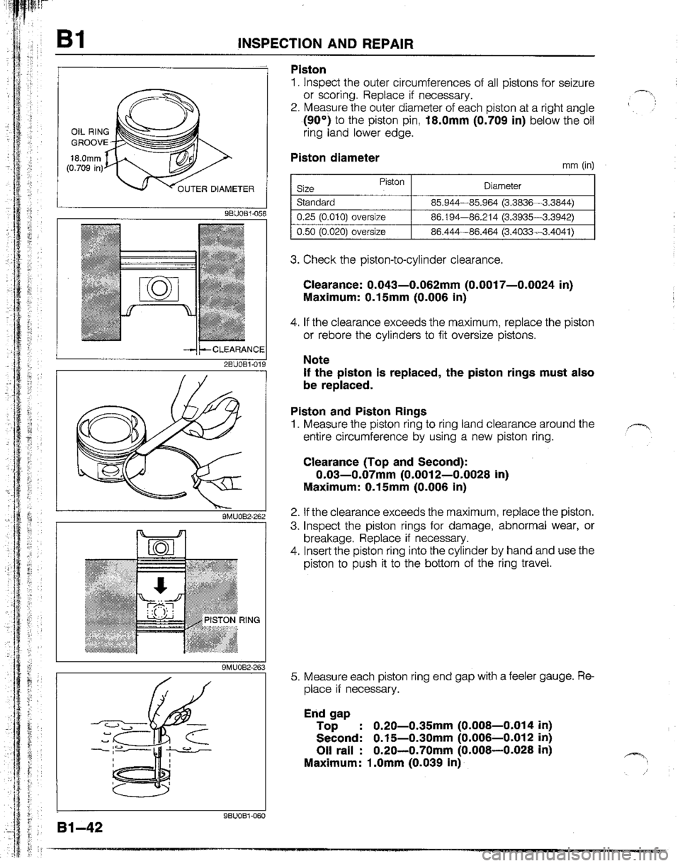 MAZDA B2200 1992  Workshop Manual 