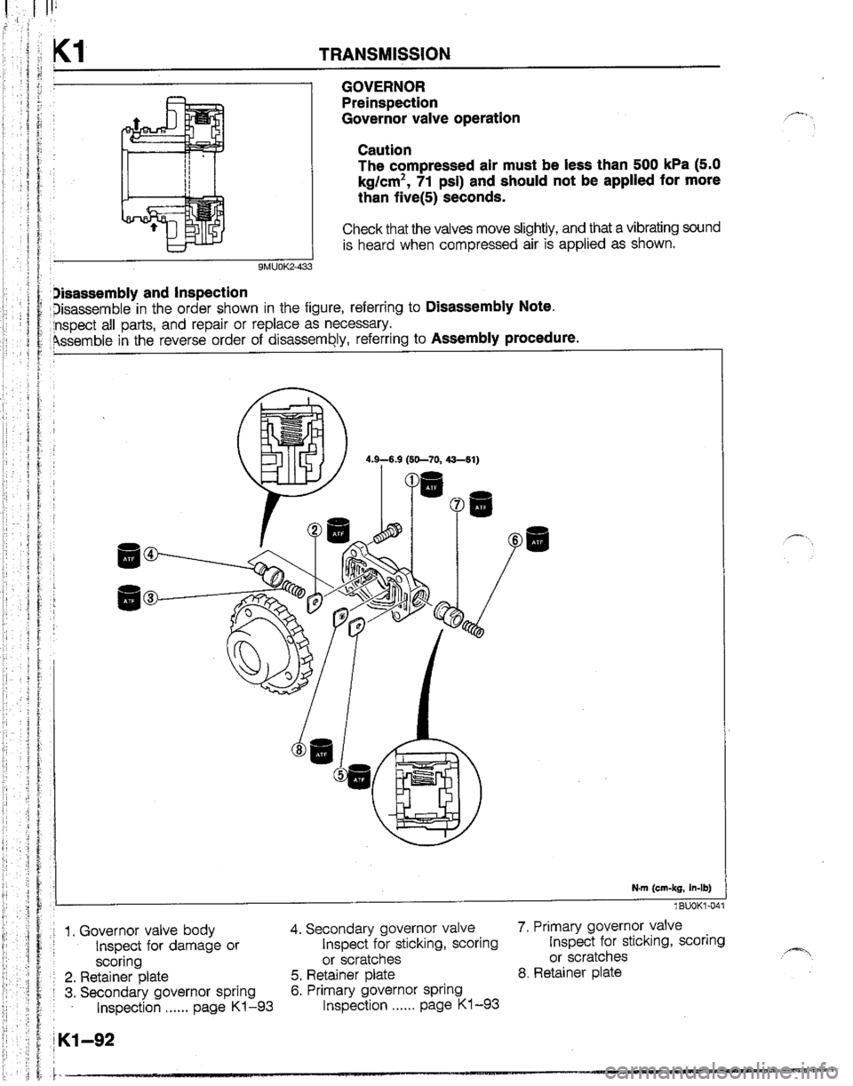 MAZDA B2200 1992  Workshop Manual 