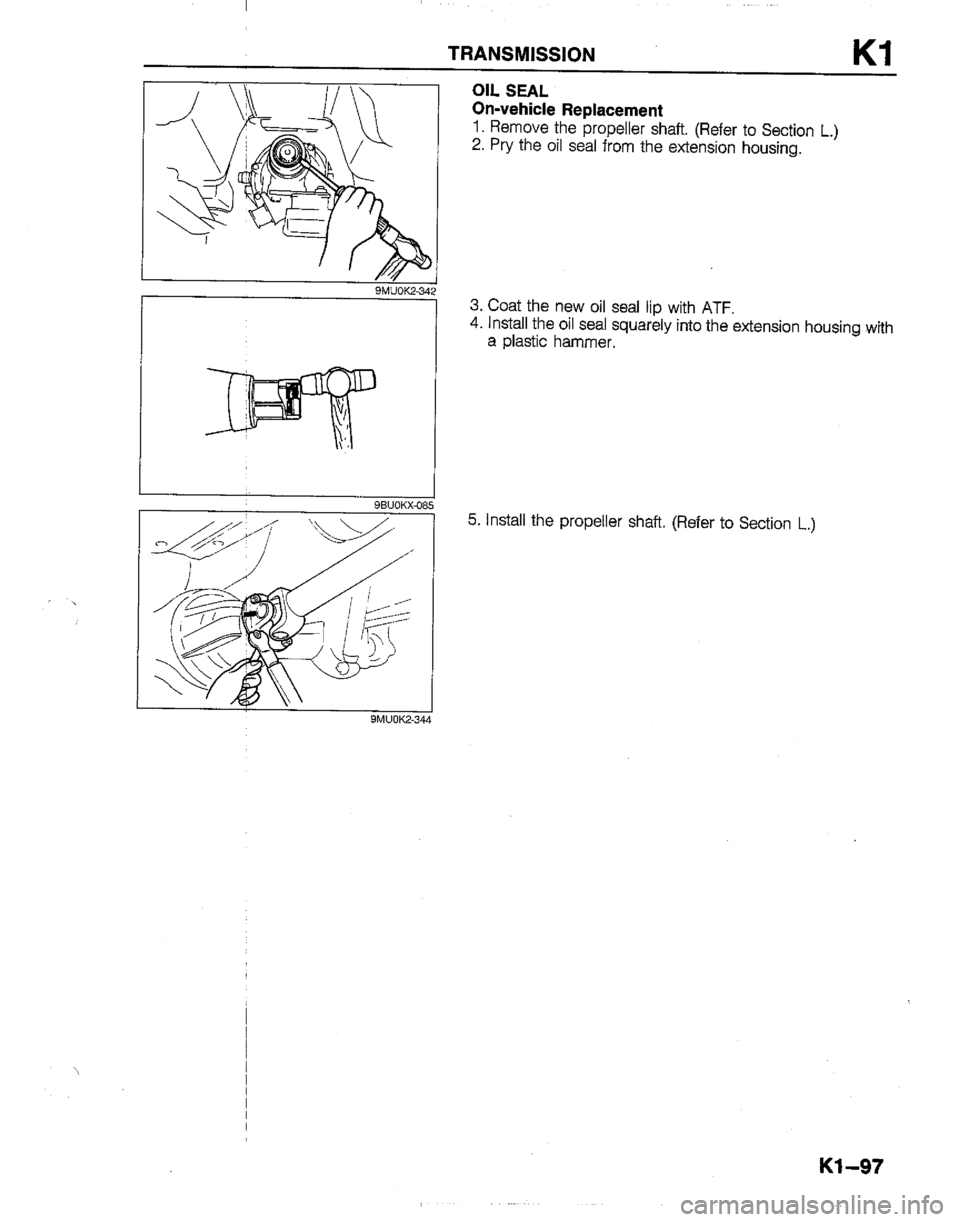 MAZDA B2200 1992  Workshop Manual 