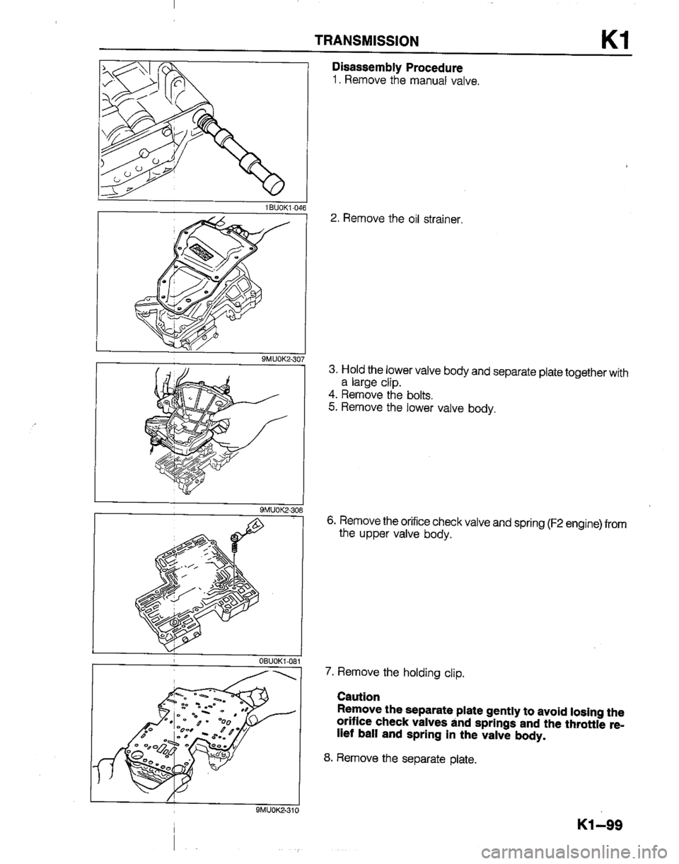 MAZDA B2200 1992  Workshop Manual 